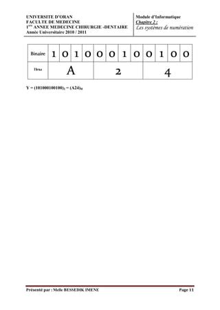 Chapitre2 les systèmes de numération PDF