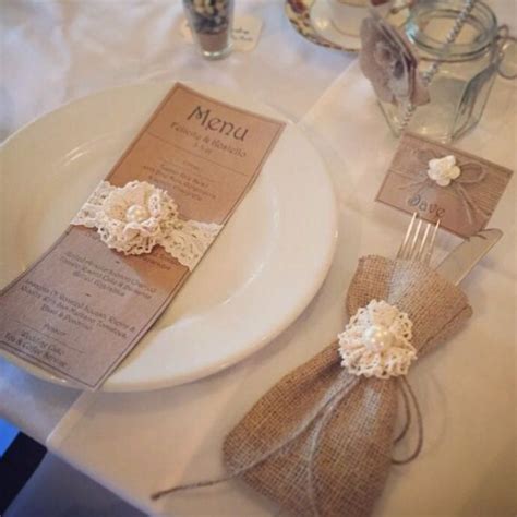 Doily Embellishment Table Menus For Your Wedding Day