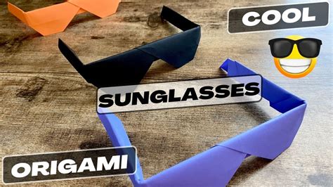 How To Make Cool Paper Sunglasses Origami Origami Sunglasses Easy To Make Simple Origami