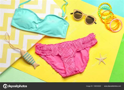 Beautiful Bright Bikini Stock Photo By Belchonock