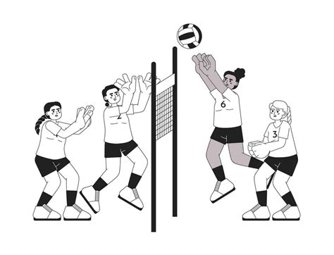 Cartoon Volleyball Game