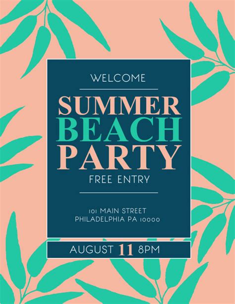 21 910 Free Beach Party Flyer Templates Postermywall