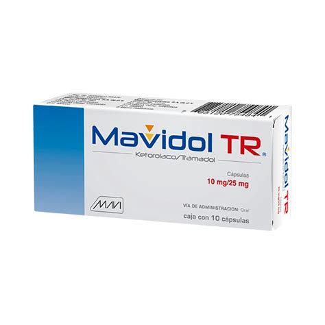 MAVIDOL TR CAP 10 25 MG CAJA C 10