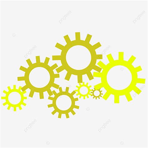 Yellow Gear Png Vector Psd And Clipart With Transparent Background