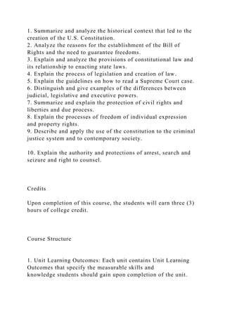 Bcj Constitutional Law For Criminal Justice Cour Docx