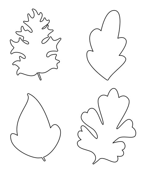 Leaf Pattern Template - 10 Free PDF Printables | Printablee | Fall coloring pages, Leaf template ...