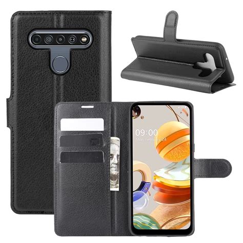 Capa Carteira Em Couro Sint Tico Preto Para Celular Lg Capas No