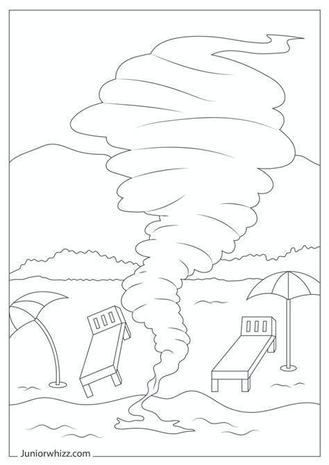 Tornado Coloring Pages with Book (10 Printable PDFs)