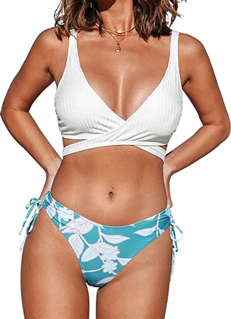 Women Bikini Swimsuit High Waisted Two Piece Bathing Suit WF Shopping