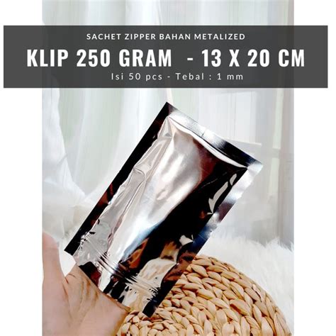 Jual Kemasan Kopi Aluminium Zipper 250 Gram Foil Sachet Packaging