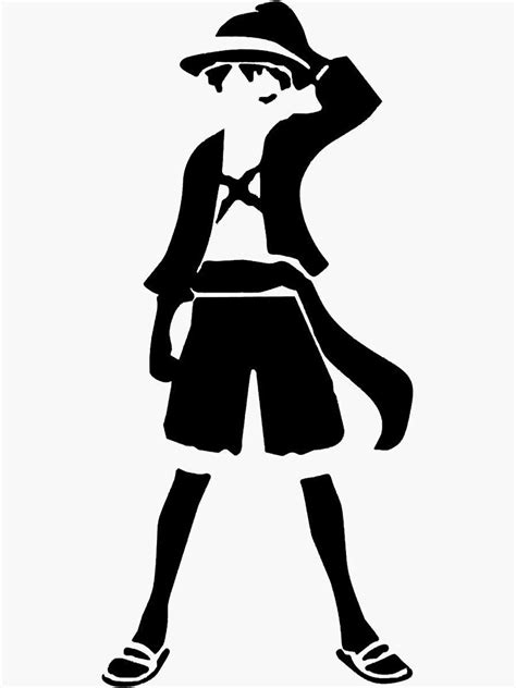 Luffy Silhouette Sticker For Sale By Geekissh Redbubble