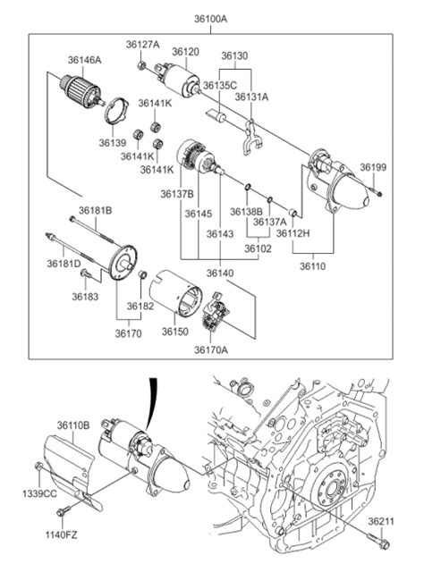 361003C260 Genuine Kia Starter Assembly