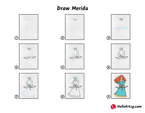 Draw Merida - HelloArtsy