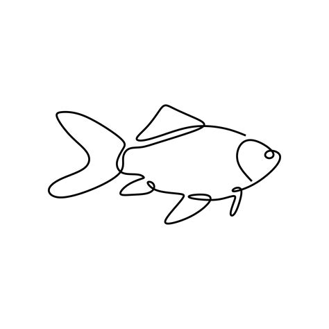 Fish one line drawing. 1956923 Vector Art at Vecteezy