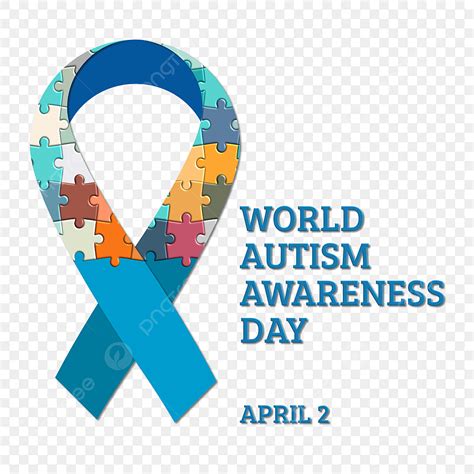 World Autism Awareness Day 2 April With A Symbol In The Form Of Curved