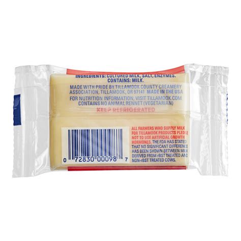 Tillamook Sharp White Cheddar Cheese Snack Portion 0 75 Oz With