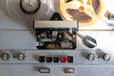 An Old Reel-to-reel Tape Recorder from the Stock Photo - Image of ...