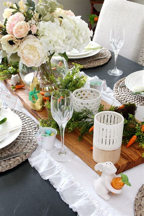 Easter Dining Room And Easter Tablescape Decorating Ideas Clean And