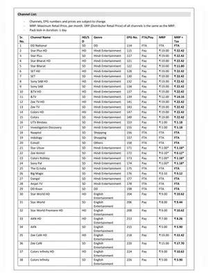 PDF Tata Sky Channel Number List 2023 PDF Panot Book