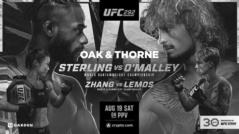 UFC 292 on Saturday August 19th at Oak & Thorne