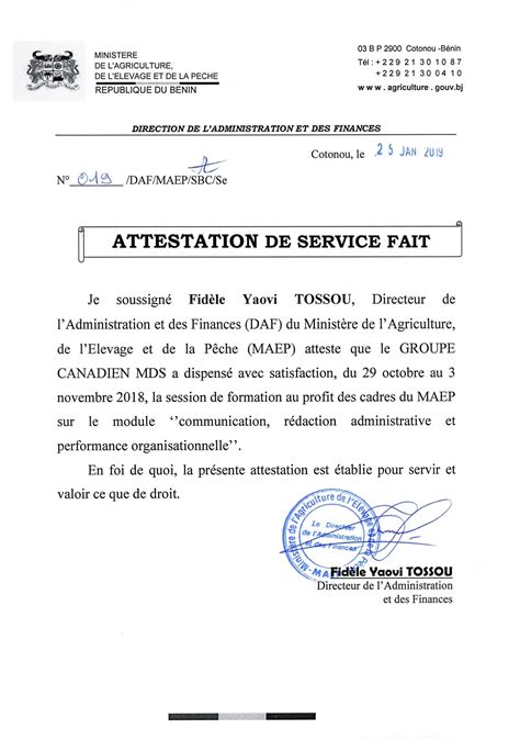 Lettre De Demande D Attestation De Service Image To U