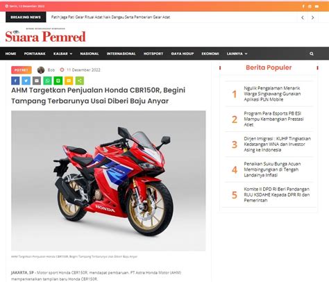 Ahm Targetkan Penjualan Honda Cbr150r Begini Tampang Terbarunya Usai