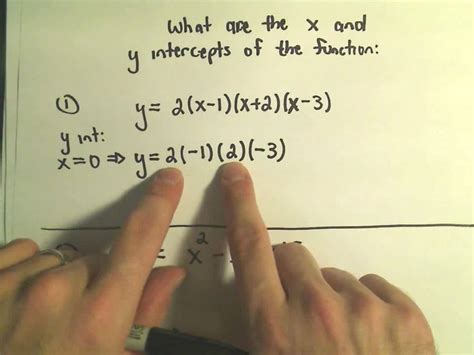 X Intercepts And Y Intercepts Of A Functions And Finding Them Example