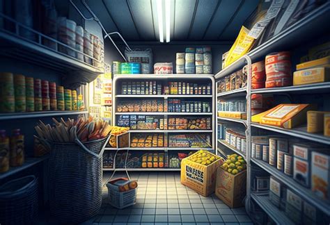 Supermarket With Products On The Shelves Ai Generated Premium Ai