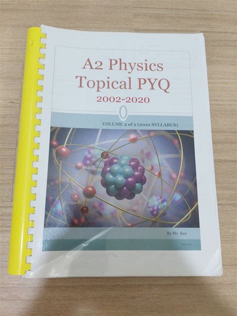 CIE A LEVEL PHYSICS A2 TOPICAL PAST YEAR QUESTIONS PYQ AND MARK