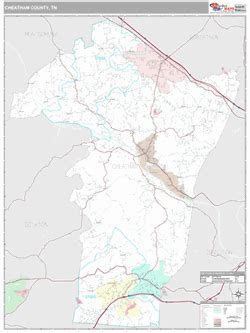 Cheatham County, TN Map (Premium Style)