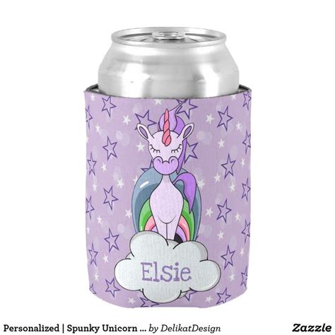 Spunky Unicorn Can Cooler