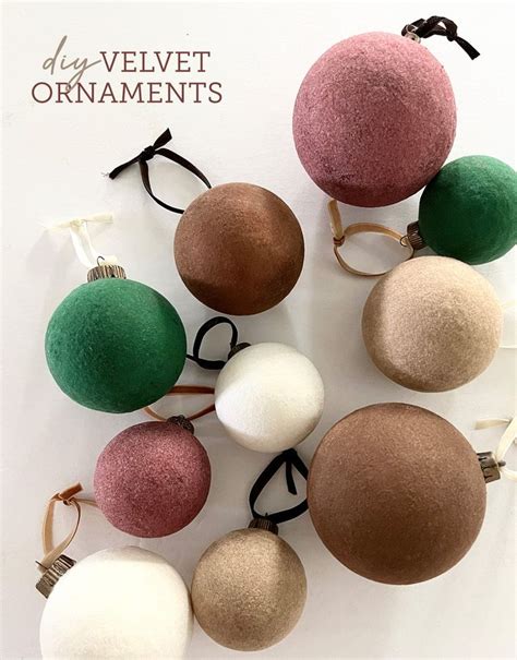 DIY Velvet Christmas Ornaments Jenna Sue Design Fun Holiday Crafts