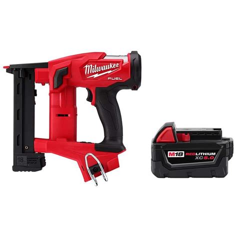 Milwaukee M18 Fuel 18v Lithium Ion Brushless Cordless 18 Gauge 1 4 In Narrow Crown Stapler With