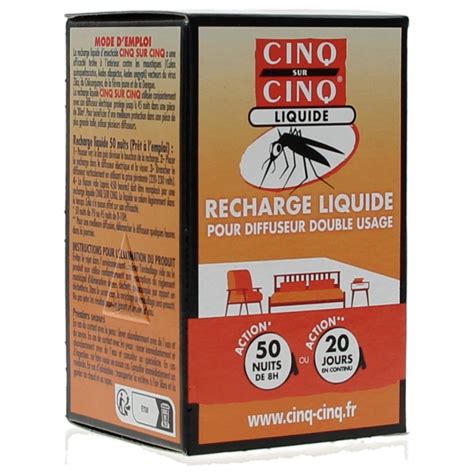 Cinq Sur Cinq Recharge Liquide Pour Diffuseur Double Usage 35 Ml