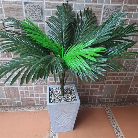 Pohon Palem Sikas Artificial Tinggi 60cm Cabang 15 Sudah Berikut Pot