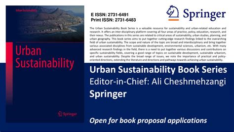 Pdf Urban Sustainability Book Series Webinar Session Open Call For