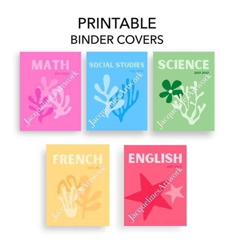 Preppy Binder Covers Updated To 2022 2023 Etsy