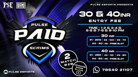 Pulse Esports Presents Paid Scrims