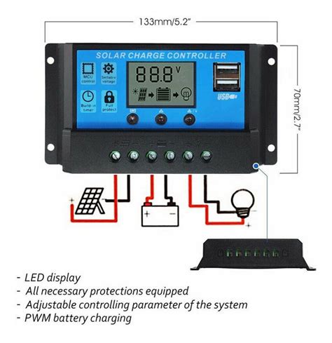 Controlador Regulador Carga Inteligente A Panel Solar Pwm Env O Gratis