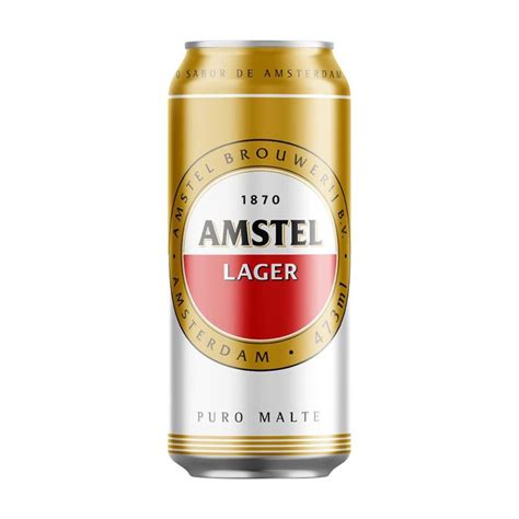 Cerveja Amstel LatÃo 473ml Lager Puro Malte Lavagnoli