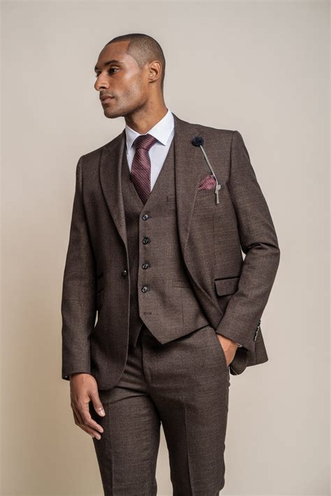 Cavani Caridi Brown Three Piece Suit Formal Tailor