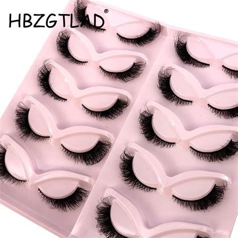 Hbzgtlad New Cat Eye Lashes Pairs D Faux Mink Eyelashes Winged