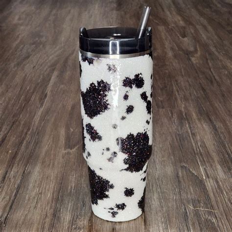 Cow Print Stanley Tumbler Made To Order Etsy