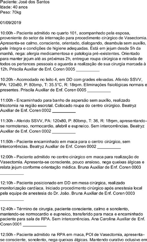 Anotação De Enfermagem óbito ENSINO