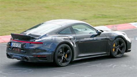 New Porsche 911 Turbo With Ducktail Spoiler Spied Again At The Ring