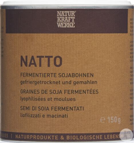 Naturkraftwerke Natto Graines De Soja Ferment Es Moulues G Apo