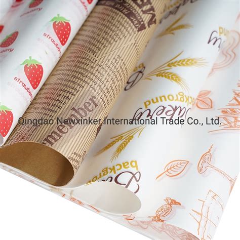 Wholesale Burger Wrap Custom Design Size PE Coated Sandwich Wrapper