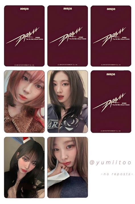 Aespa Drama Soundwave Fansign Event Printable Photocard Template