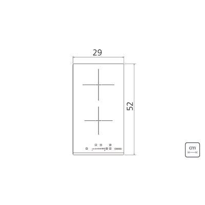 Placa De Coccion Por Induccion Domino Touch B Ei Prime En Vidrio