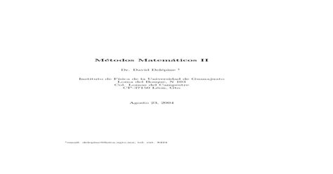 Delépine D Métodos matemáticos II PDF Document